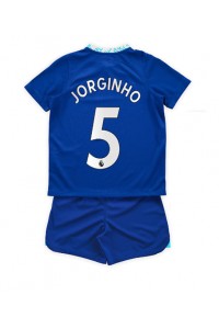 Chelsea Jorginho #5 Babytruitje Thuis tenue Kind 2022-23 Korte Mouw (+ Korte broeken)